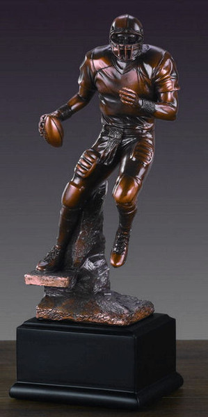 Football Player Sculpture Athlete Running With Ball Statue Artwork